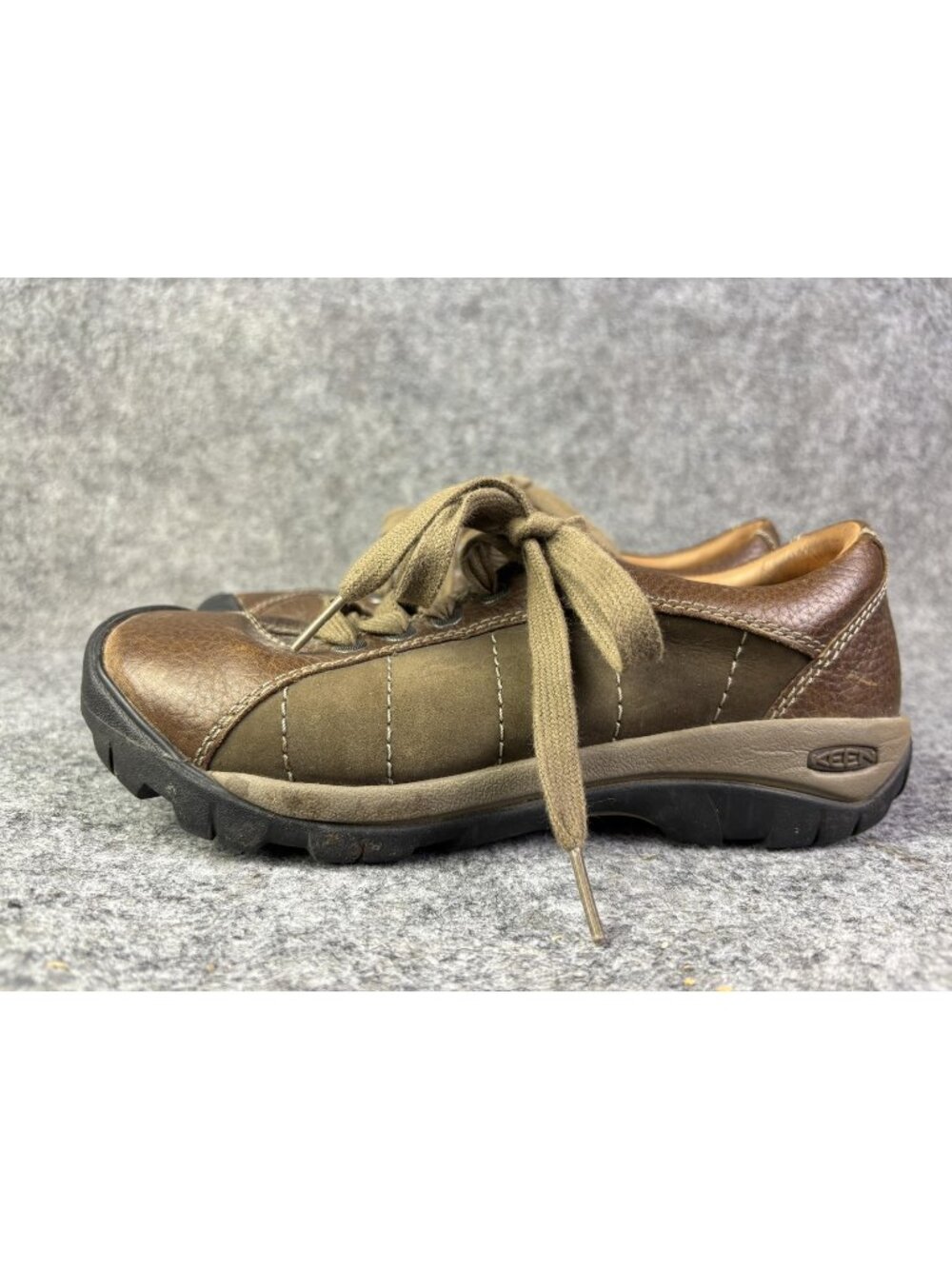 Keen Ana Cortez Shoes Womens Size 7.5 Brown Leather Lace‎ Up Comfort Sneakers